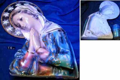 16 BUSTO PLAFON VIRGEN REZANDO PASTA OLOT